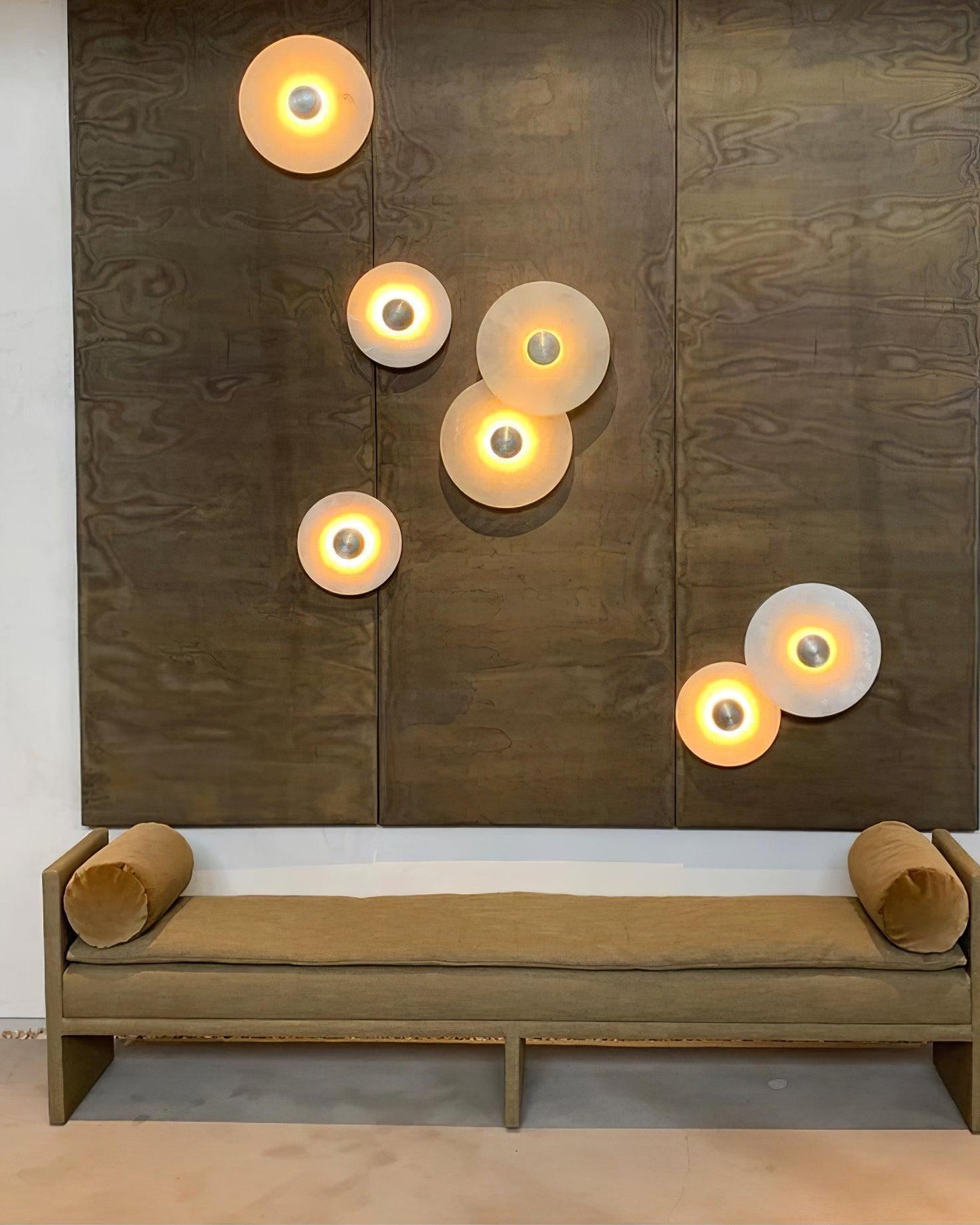 Classic White Round LED Wall Light Fixture