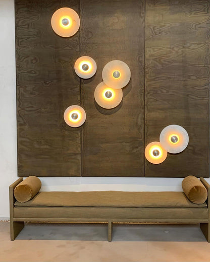 Classic White Round LED Wall Light Fixture