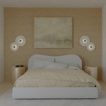 Classic White Round LED Wall Light Fixture