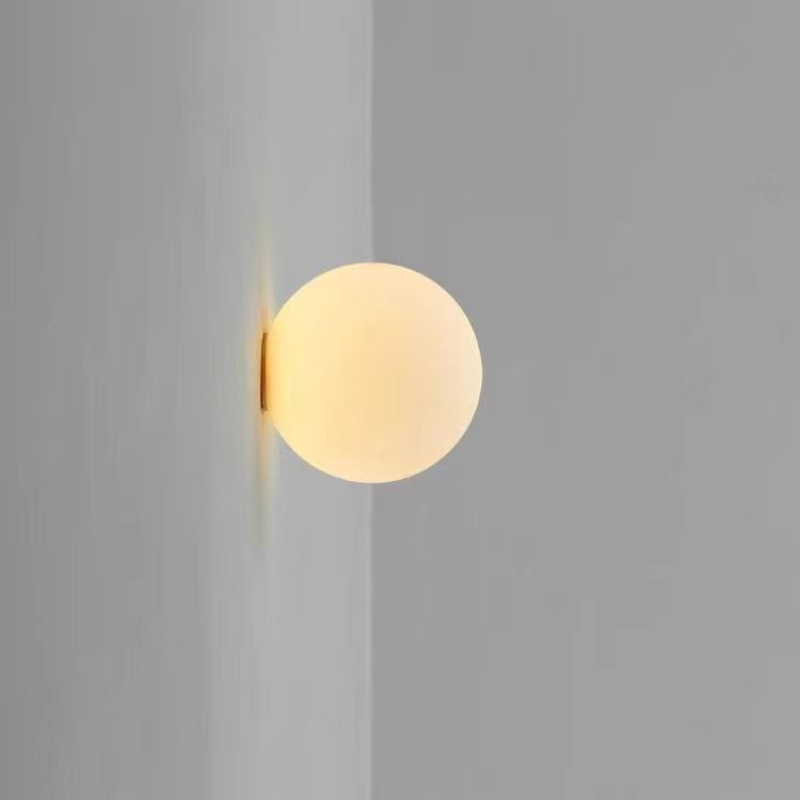 Circular Soft Glass Pendant Modern Wall Lamp