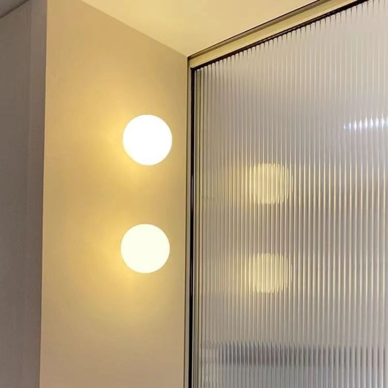 Circular Soft Glass Pendant Modern Wall Lamp