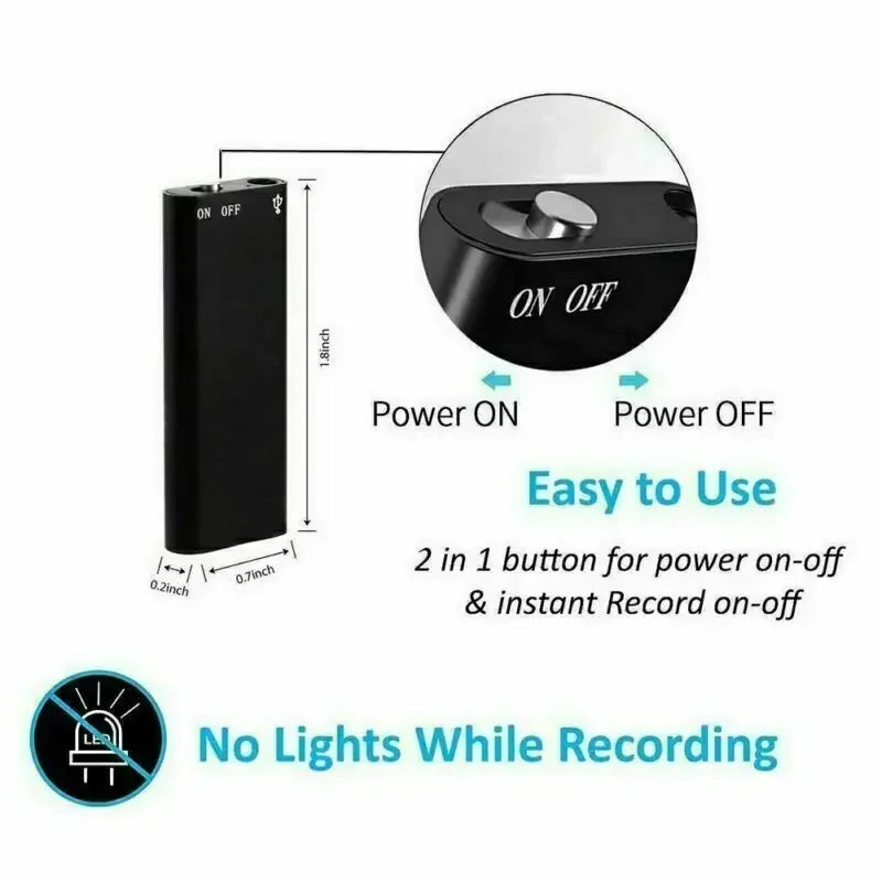 Small Handsfree Digital Recorder