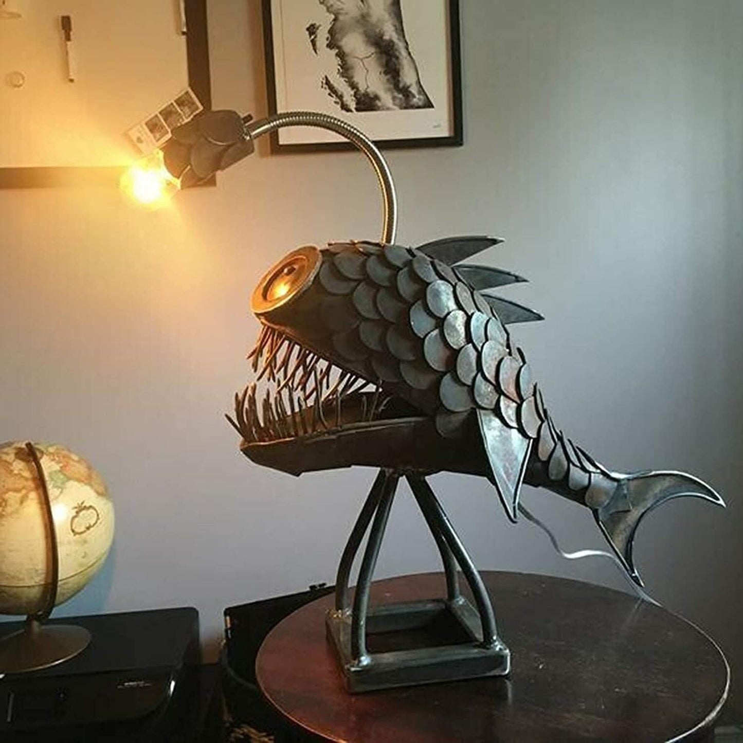- Vintage Fish USB Desk Lamp
- Coastal Shark Table Light
- Unique Angler Fish Table Lamp
- Retro Fish Art Lamp - Pexav