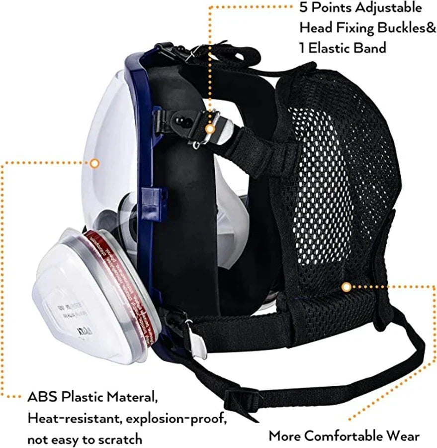 Breathable Face Mask with Clear Lens and Air Purifying Filters