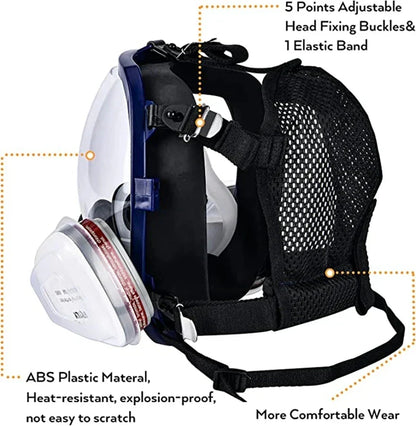 Breathable Face Mask with Clear Lens and Air Purifying Filters