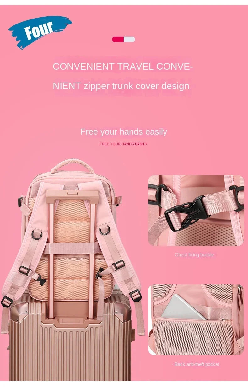Compact Flight Backpack With Sneaker Pocket