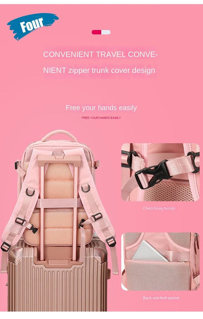 Compact Flight Backpack With Sneaker Pocket
