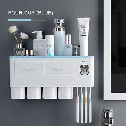 Space-Saving Adhesive Bathroom Storage Rack