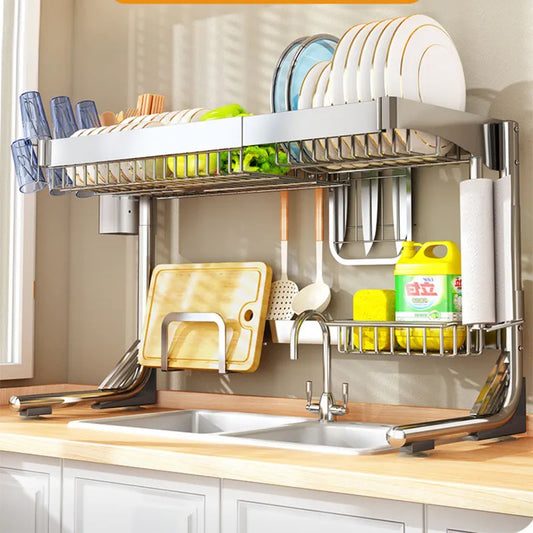 Kitchen Counter Top Dish Rack Storage Organizer - Pexav