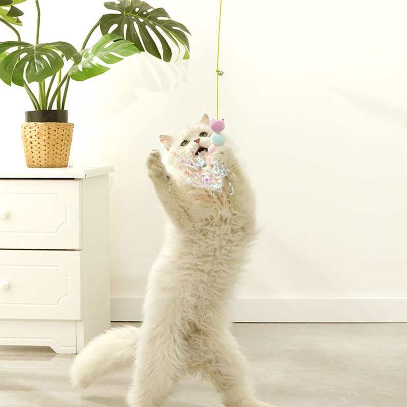 Fun Cat Play Teaser Toy With Hanging Attachment - Pexav