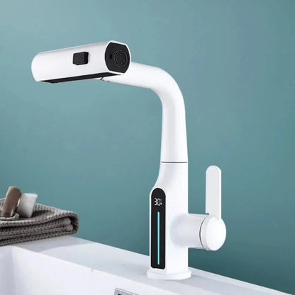 Adjustable LED Temperature Faucet for Bathroom Sink