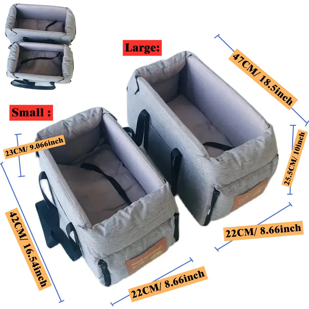 Pet Booster Car Seat – Compact Travel Dog Carrier
