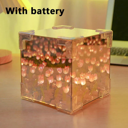 Decorative Floral Glass Table Lamp