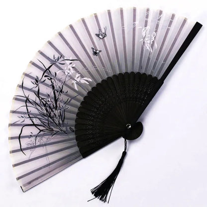 Classic Oriental Floral Folding Fan