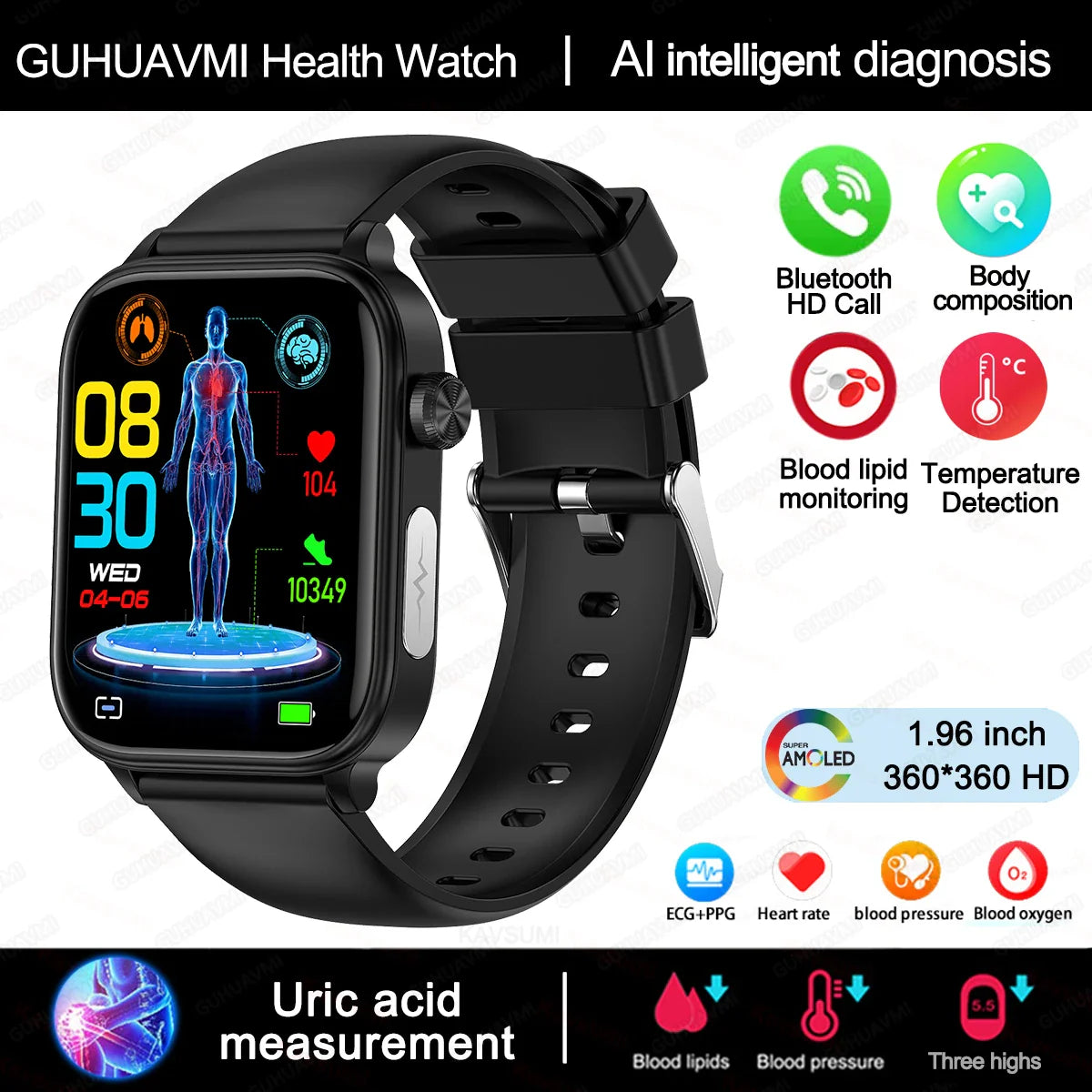 Advanced Fitness Tracker Watch with Heart Rate Monitor