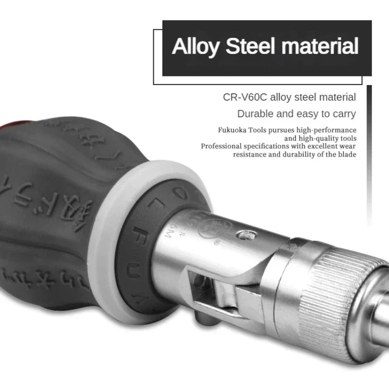 Versatile 8-in-1 Ratchet Screwdriver with Ergo Grip