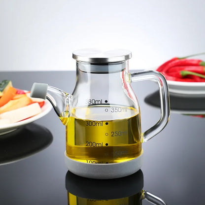 Clear Glass Kitchen Oil Dispenser Bottle