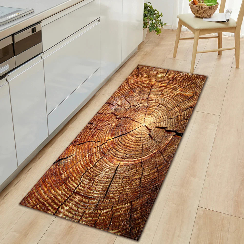 Classic Wooden Style Anti-slip Area Rugs