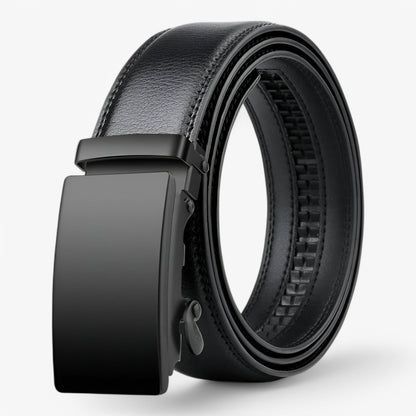 Luxury Automatic Leather Belt for Men – Adjustable Length with Premium Metal Loop, Black or Brown-2