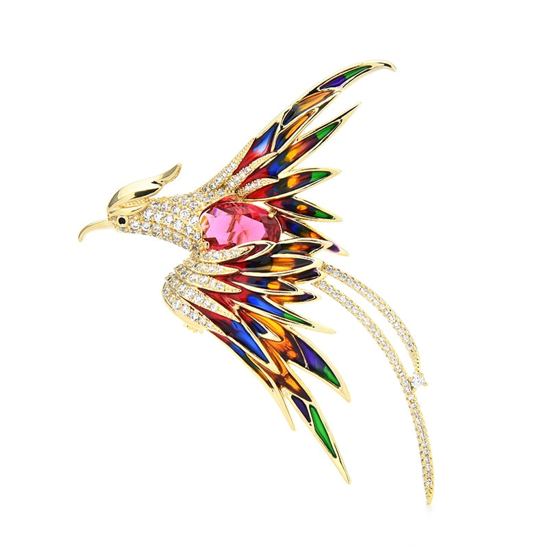 Vibrant Bird Pin Badge