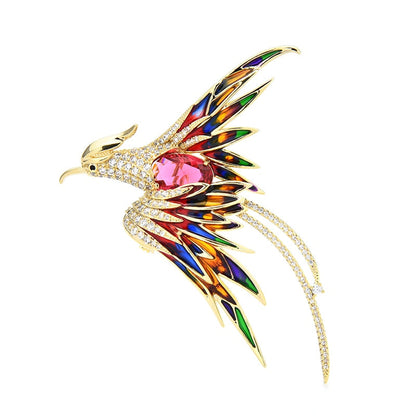 Vibrant Bird Pin Badge