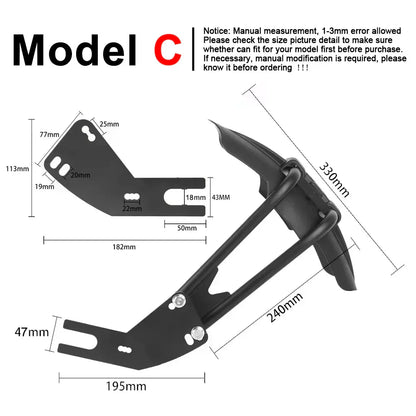 Tough Bike Rear Mudguard with Durable Steel Mount