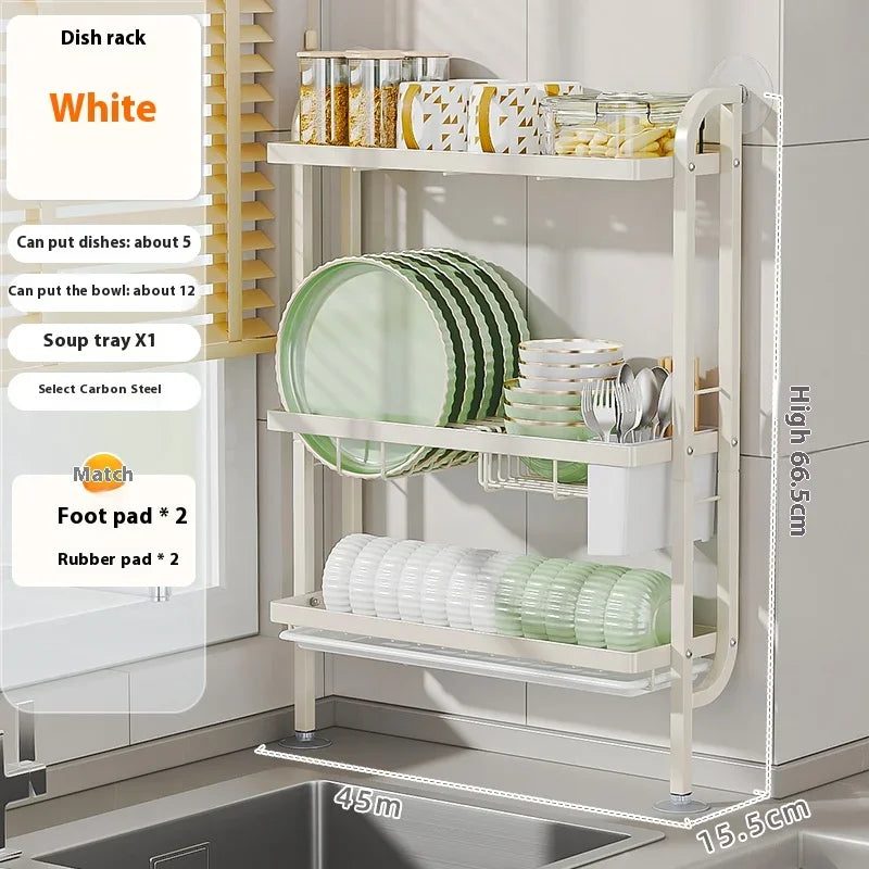 Compact Modern 3-Tier Kitchen Storage Shelf