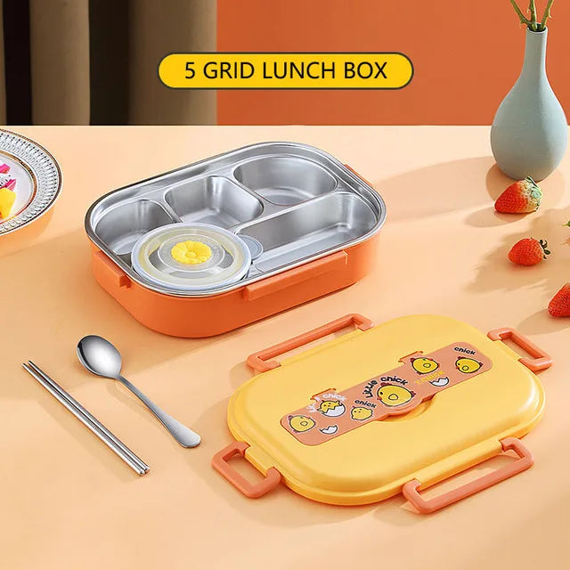 Thermal Compartment Food Grade Metal Lunch Box Set