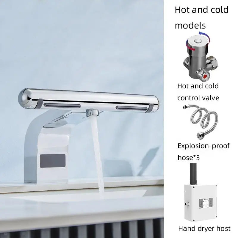 Touchless Automatic Sensor Faucet with Hand Dryer
