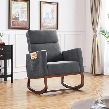 Comfortable Wooden Patio Rocking Chair