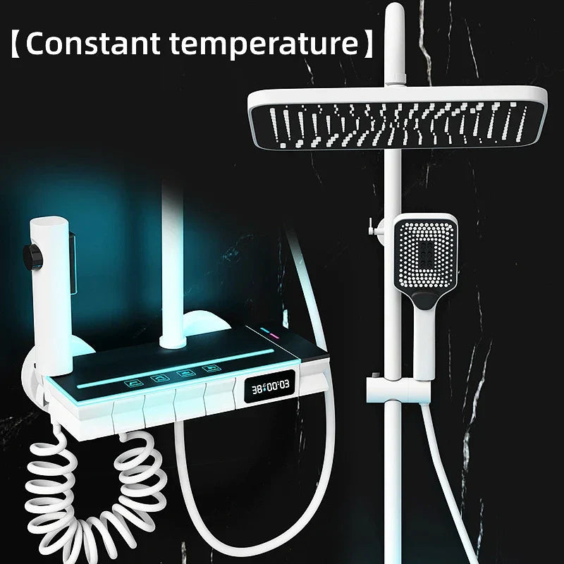 Luxury Rainfall LED Shower Head Light Set