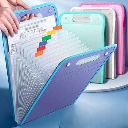 Expandable File Folder Desk Organizer with Compartments - Pexav