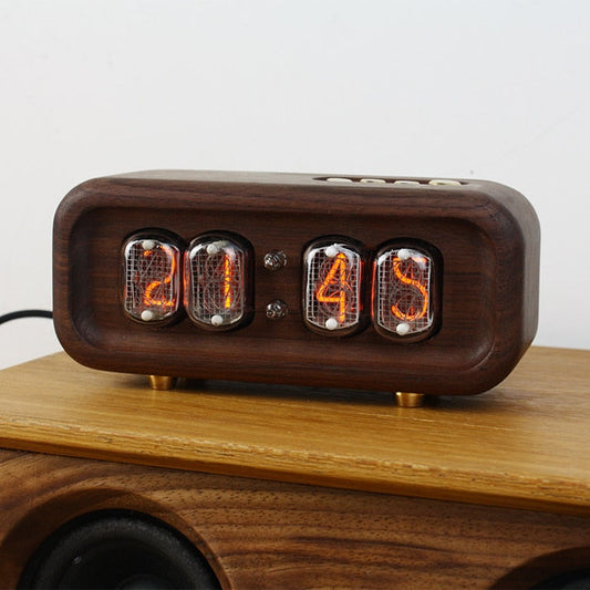 Sleek Wooden LED Desk Clock - Pexav