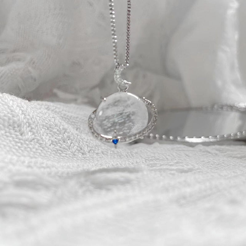 Beautiful Moonstone Crystal Pendant Necklace