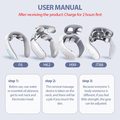 Wireless Rechargeable Neck Massager for Pain Relief