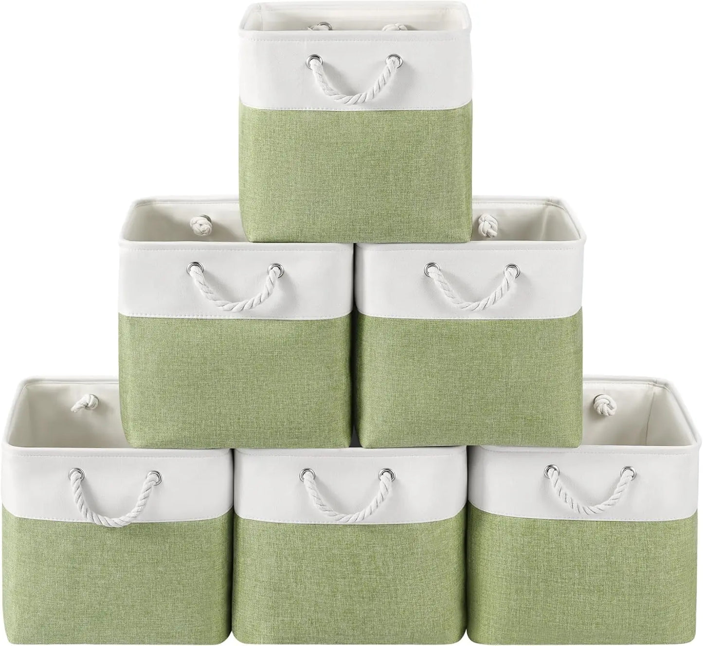 Collapsible Cloth Storage Cubes with Rope Handles - Pexav