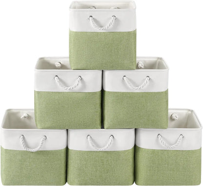 Collapsible Cloth Storage Cubes with Rope Handles - Pexav