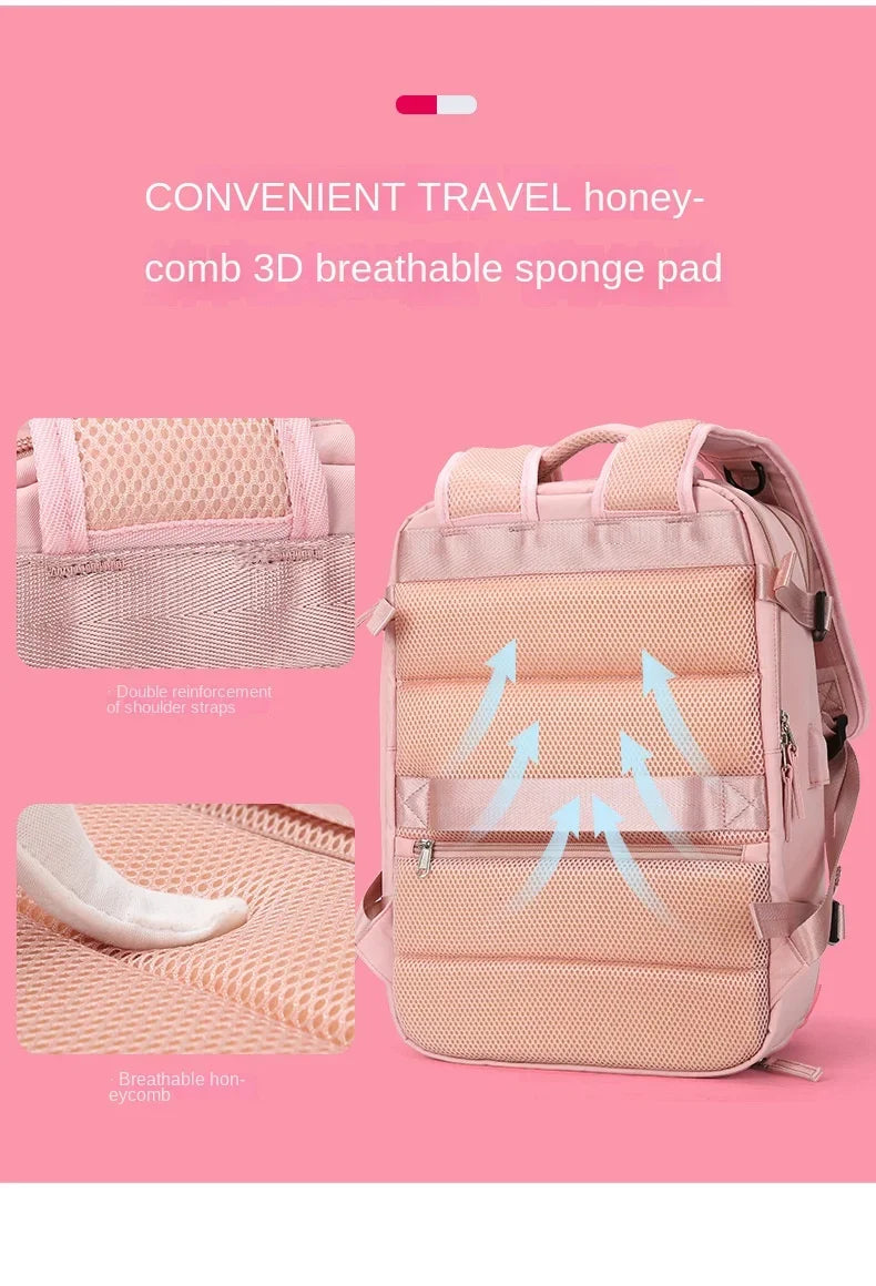 Compact Flight Backpack With Sneaker Pocket