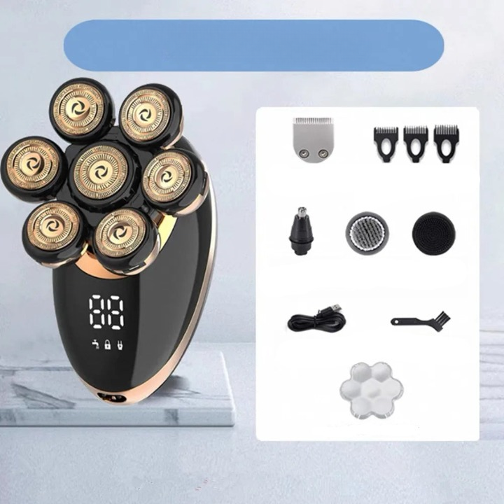 Advanced Rotary Shaver with 5-in-1 Grooming Set & Water Resistant Design