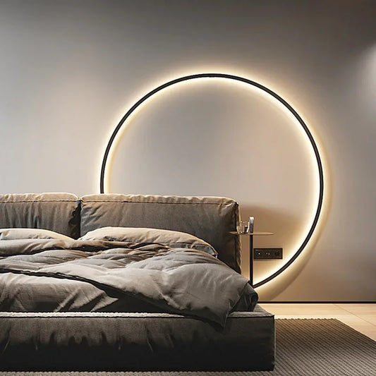 Simple Round LED Backlight Wall Lamp - Pexav