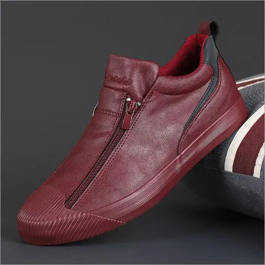 Brown Leather Mens Comfort Shoes