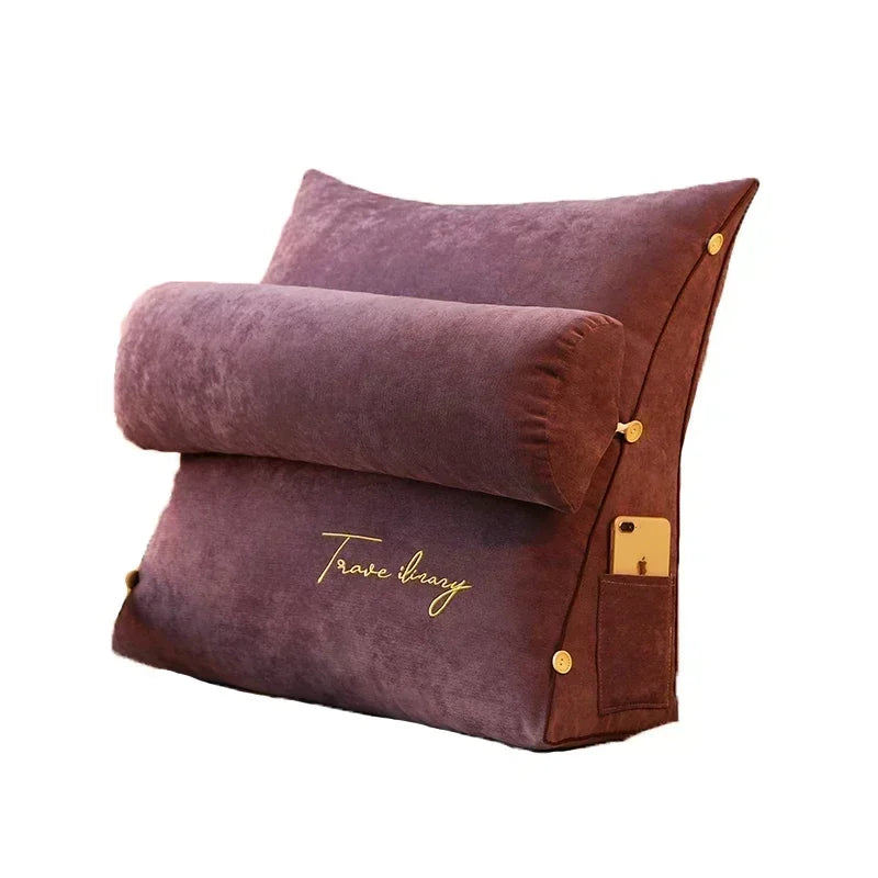 Comfortable Bed Pillow for Reading and TV Support