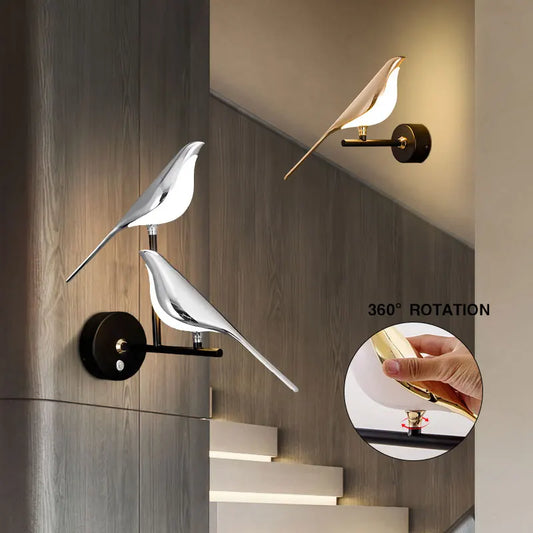 Stylish Bird Shaped Led Wall Lamp - Pexav