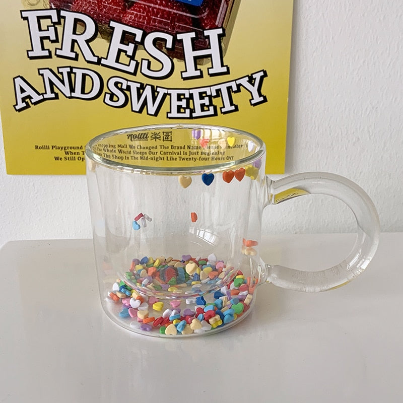 Insulated Double Walled Glass Mug