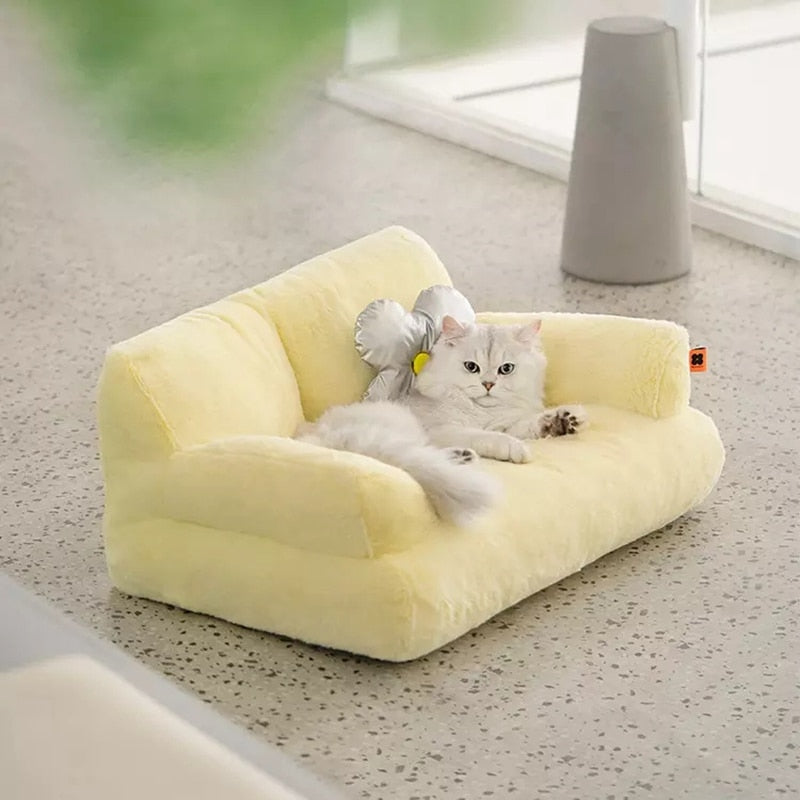 Small Snug Mini Couch Style Pet Bed - Pexav