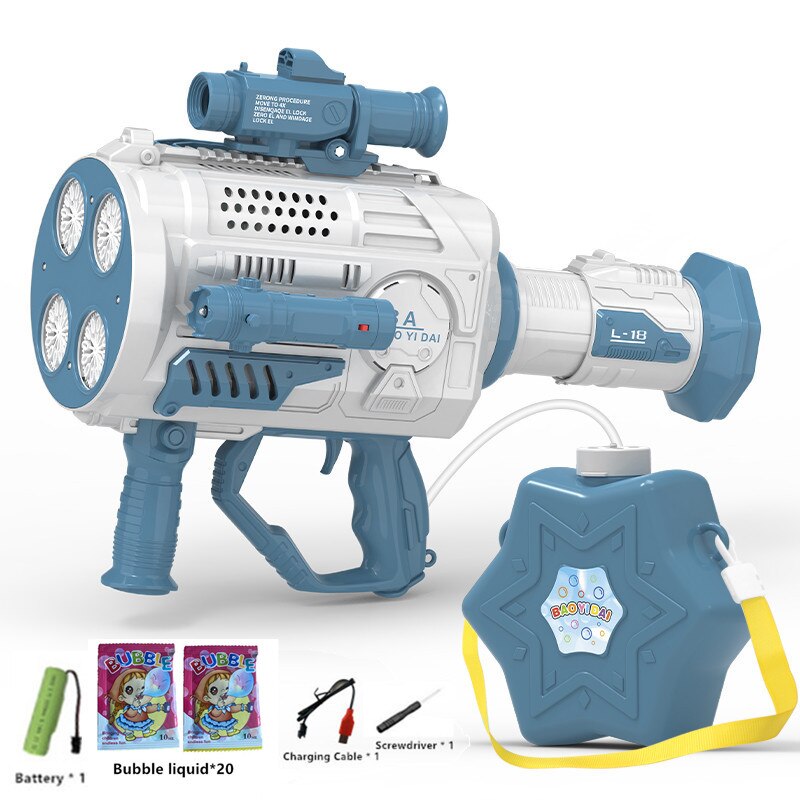 Big Bubble Shooter Flashing Toy Gun