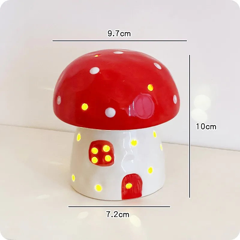 Whimsical Fungi Ceramic Table Lamp