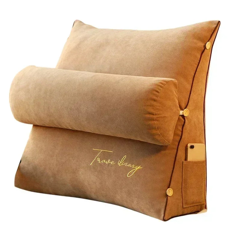 Comfortable Bed Pillow for Reading and TV Support