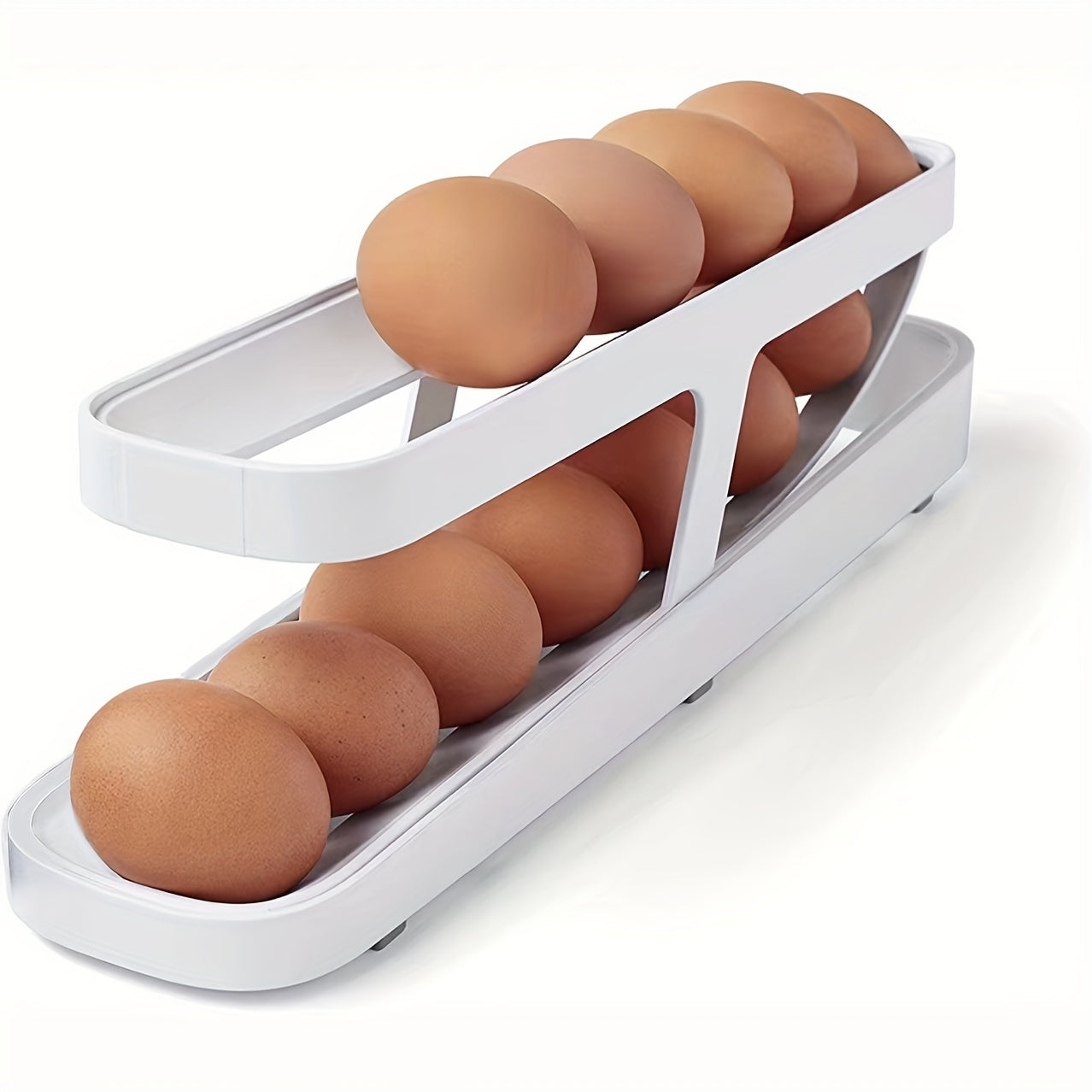 2-Level Slide Out Fridge Storage Rack Organizer