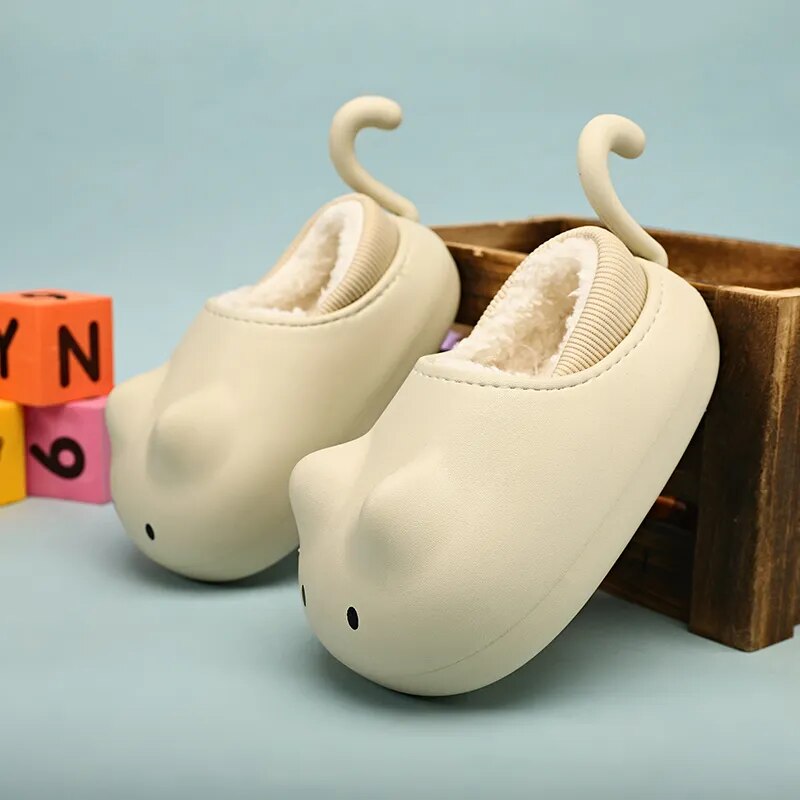 Warm Fuzzy Kitty Kids Slipper Shoe - Pexav